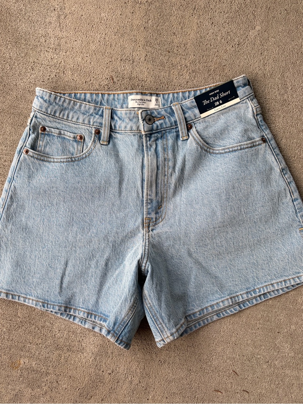 Abercrombie and fitch the dad short high rise denim curve love Jean shorts NWT